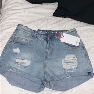 Boyfriend denim shorts
